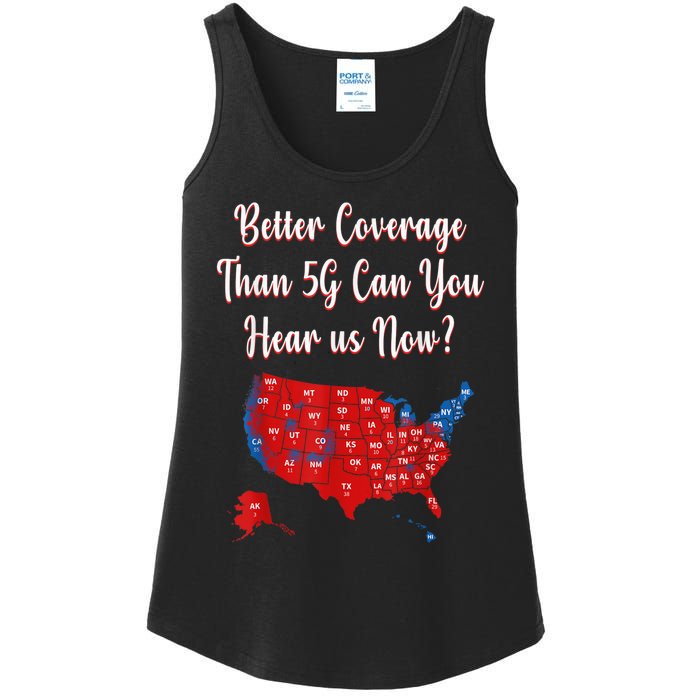 Trump Better Coverage Than 5g Can You Hear Us Now? Red Map Ladies Essential Tank