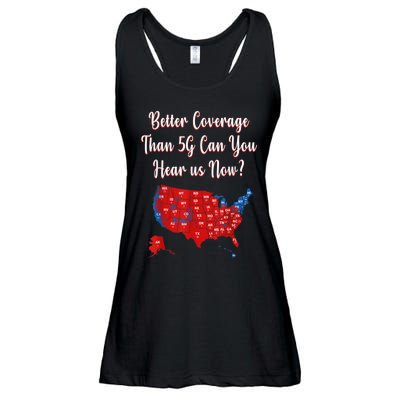 Trump Better Coverage Than 5g Can You Hear Us Now? Red Map Ladies Essential Flowy Tank