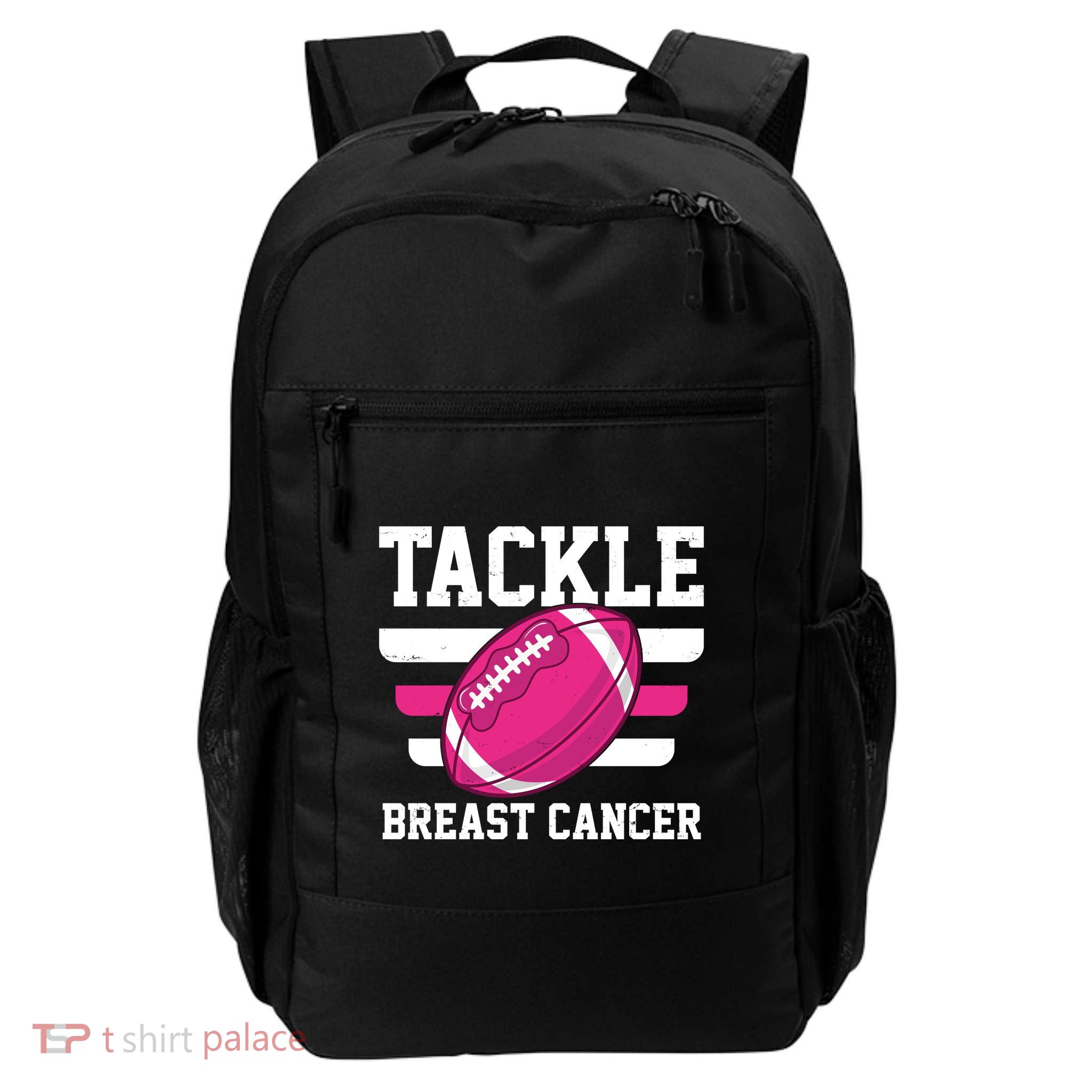 Tackle Breast Cancer Football Fan Backpack