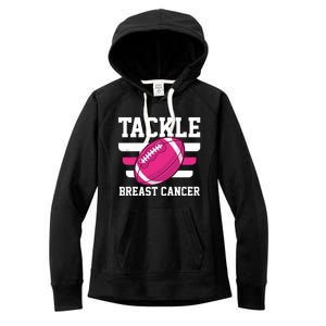 Tackle Breast Cancer Football Fan Women's Fleece Hoodie