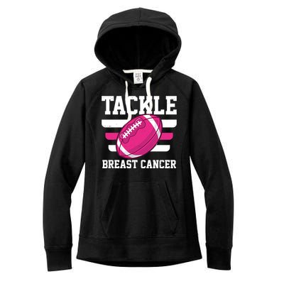 Tackle Breast Cancer Football Fan Women's Fleece Hoodie