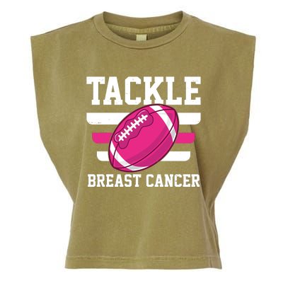 Tackle Breast Cancer Football Fan Garment-Dyed Women's Muscle Tee