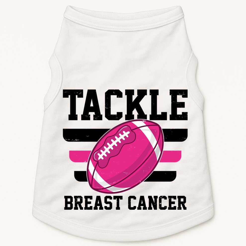 Tackle Breast Cancer Football Fan Doggie Tank