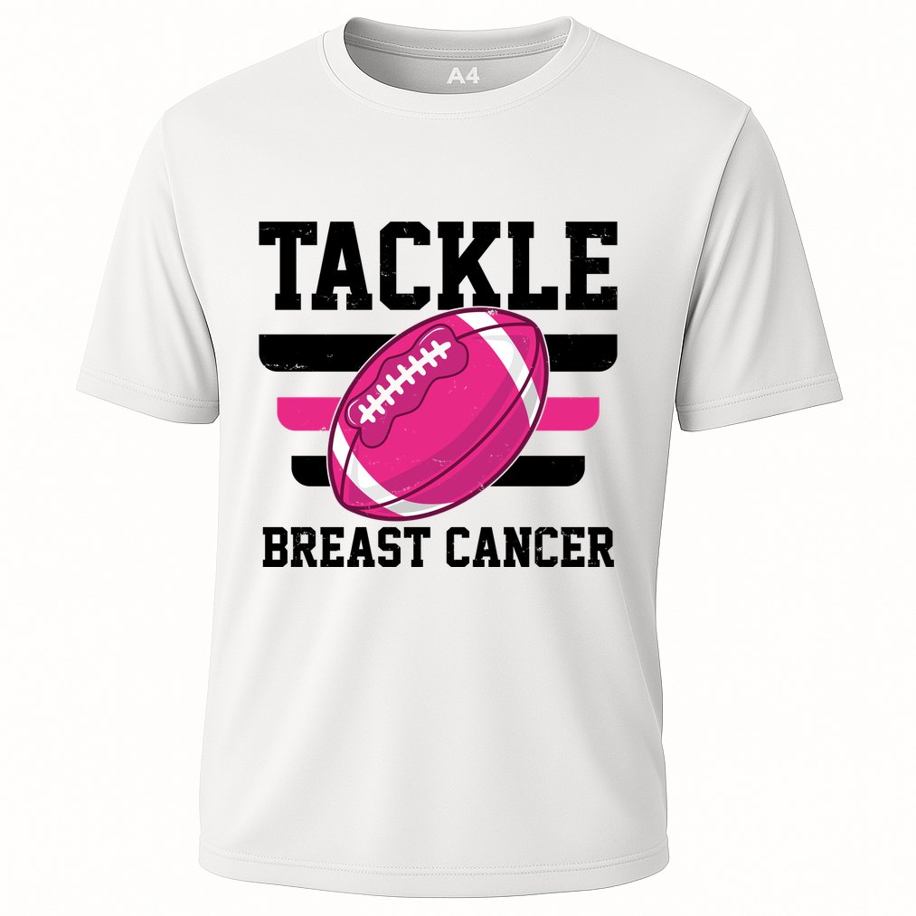 Tackle Breast Cancer Football Fan Cooling Performance Crew T-Shirt