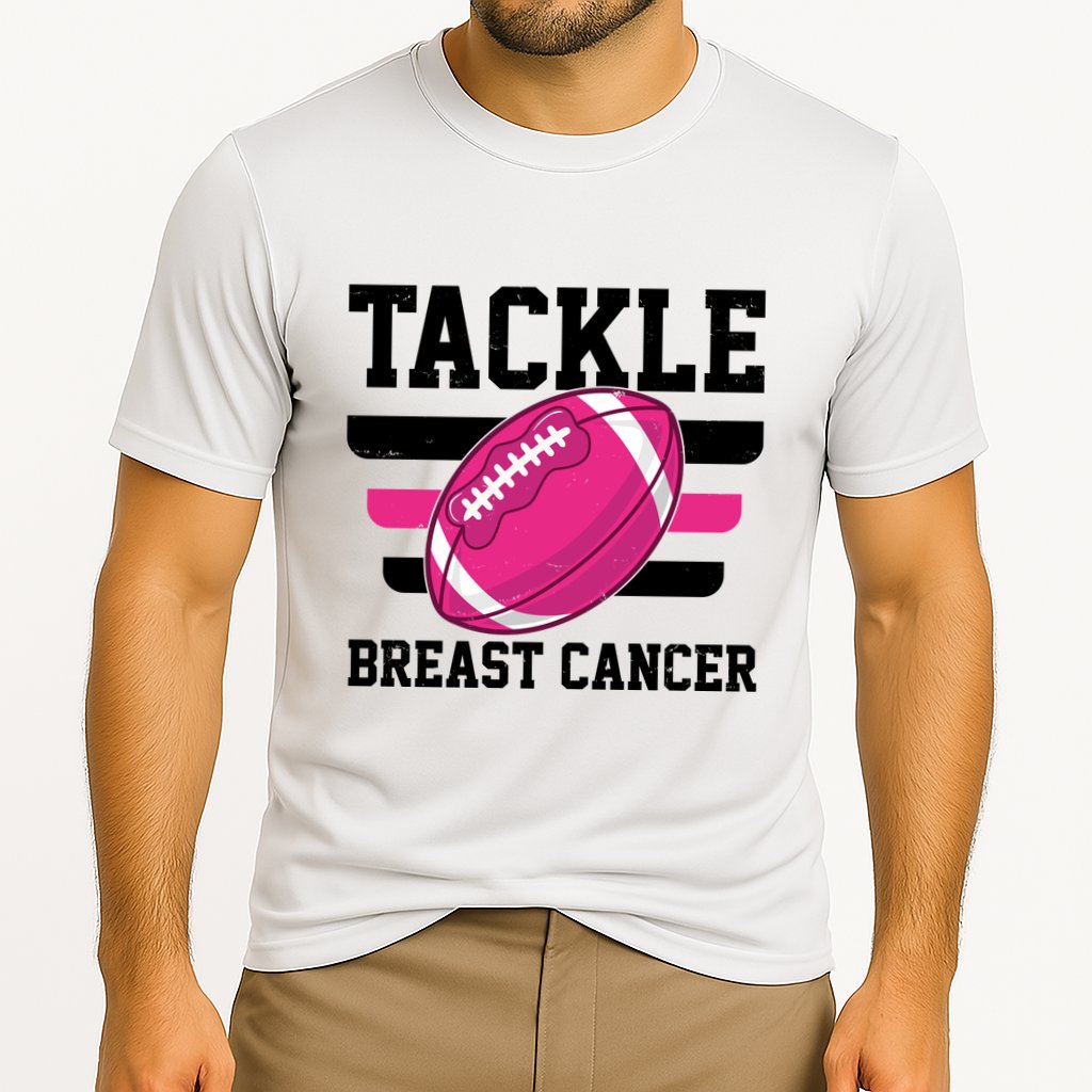 Tackle Breast Cancer Football Fan Cooling Performance Crew T-Shirt
