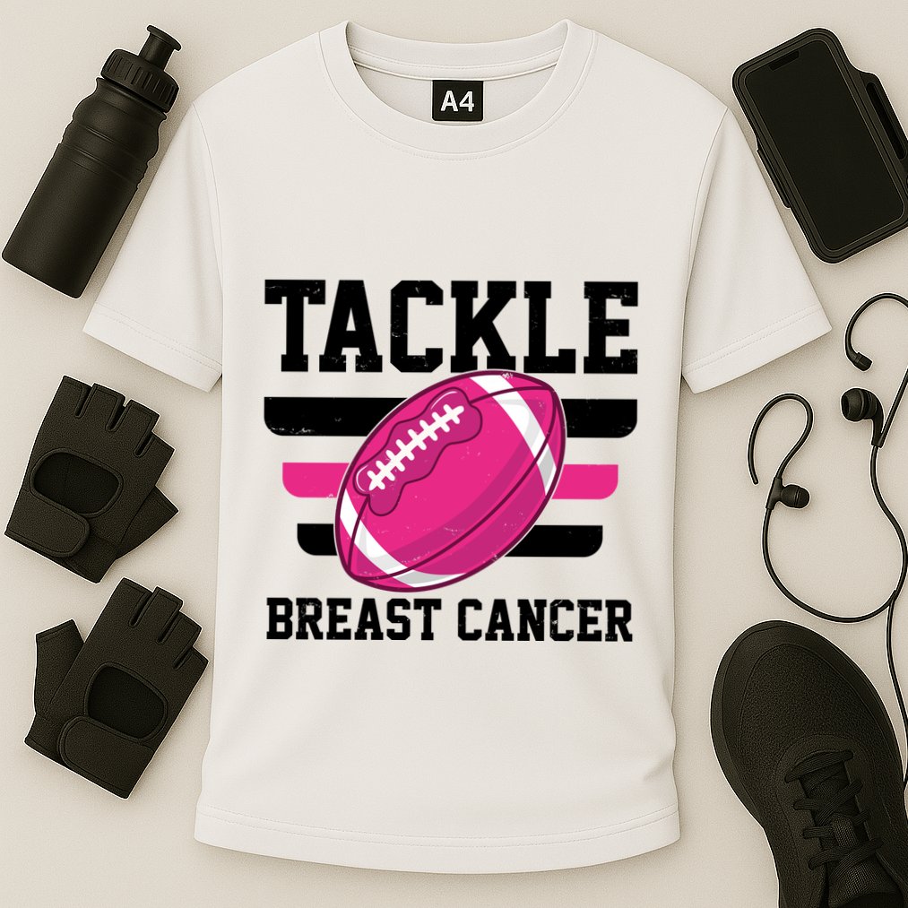 Tackle Breast Cancer Football Fan Cooling Performance Crew T-Shirt