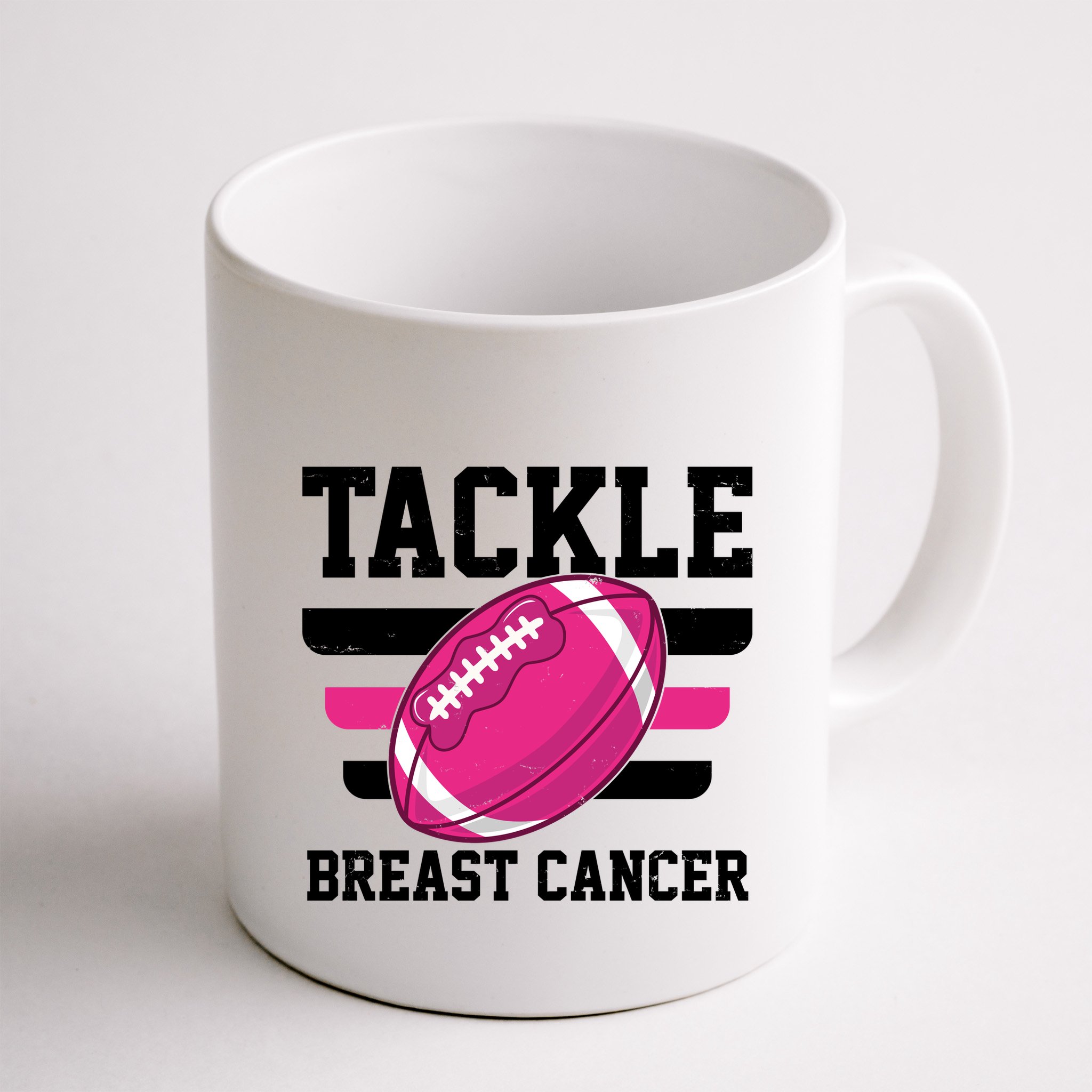 Tackle Breast Cancer Football Fan Mug