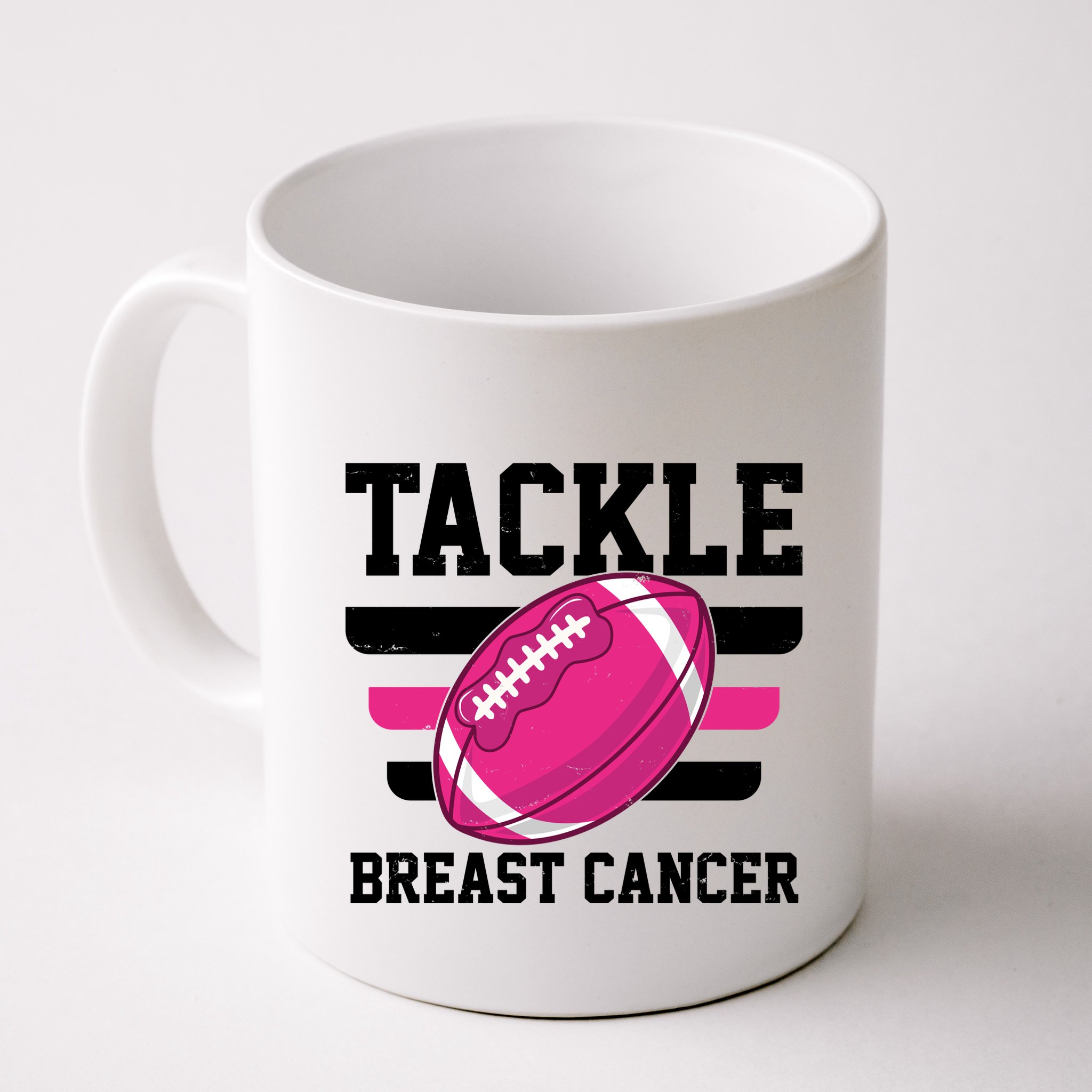 Tackle Breast Cancer Football Fan Mug
