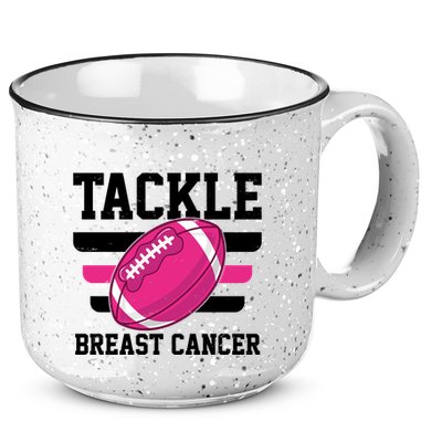 Tackle Breast Cancer Football Fan 15oz Campfire Ceramic Mug