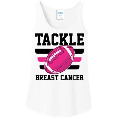 Tackle Breast Cancer Football Fan Ladies Essential Tank