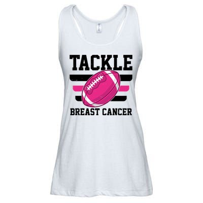 Tackle Breast Cancer Football Fan Ladies Essential Flowy Tank