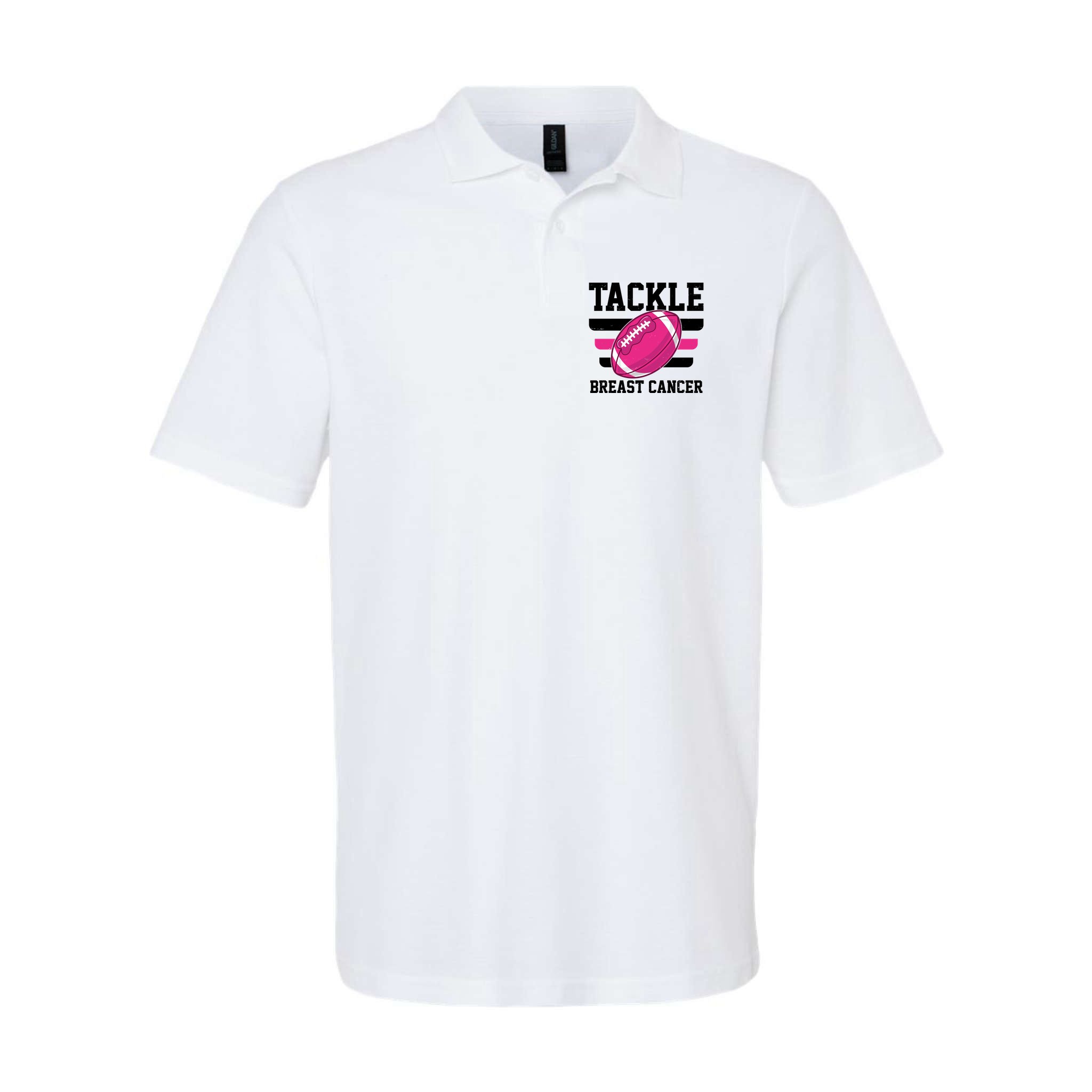 Tackle Breast Cancer Football Fan Polo