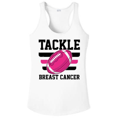 Tackle Breast Cancer Football Fan Ladies PosiCharge Competitor Racerback Tank