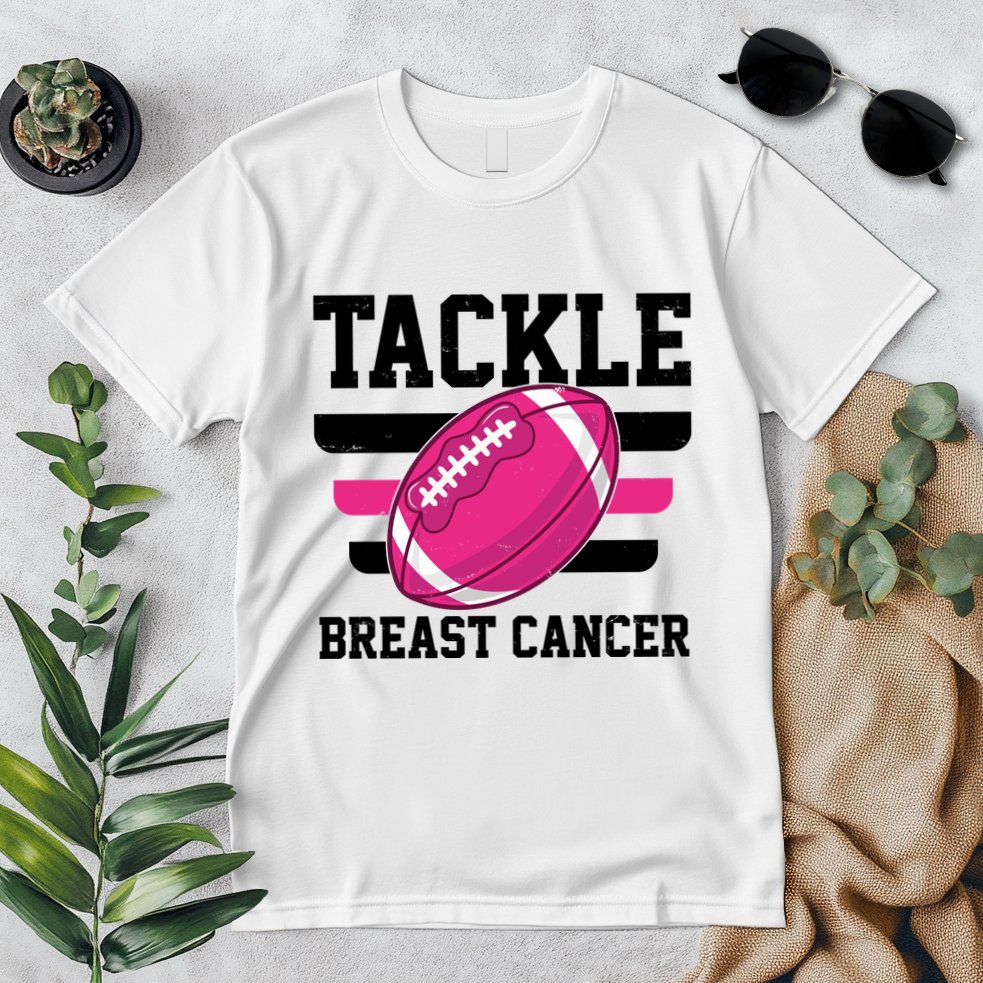 Tackle Breast Cancer Football Fan Premium T-Shirt