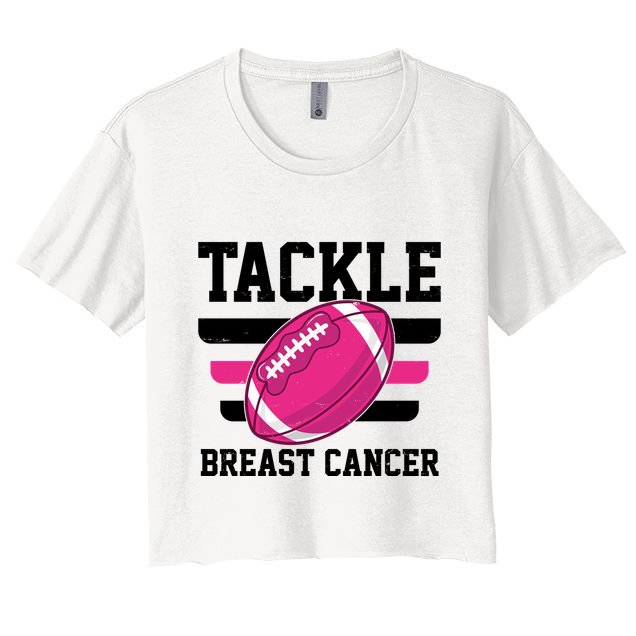 Tackle Breast Cancer Football Fan Crop Top