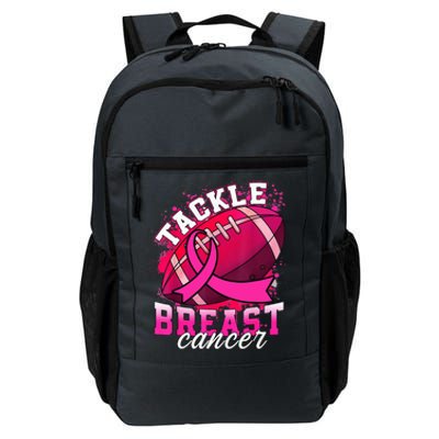 Tackle Breast Cancer Awareness Pink Ribbon Football Daily Commute Backpack