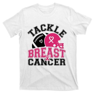 Tackle Breast Cancer Awareness Football Team T-Shirt