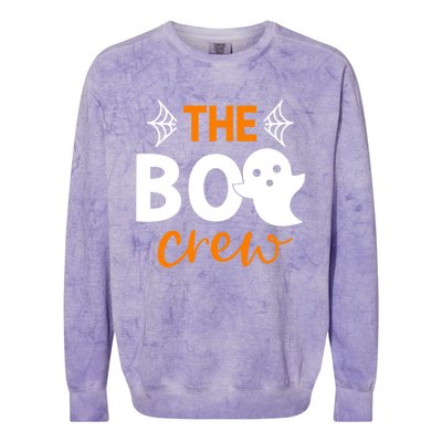 The Boo Crew Cool Gift Matching Halloween Family Gift Pajamas Gift Colorblast Crewneck Sweatshirt