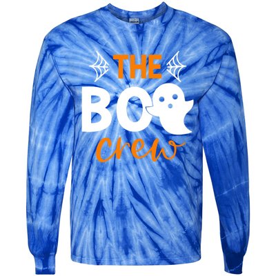 The Boo Crew Cool Gift Matching Halloween Family Gift Pajamas Gift Tie-Dye Long Sleeve Shirt