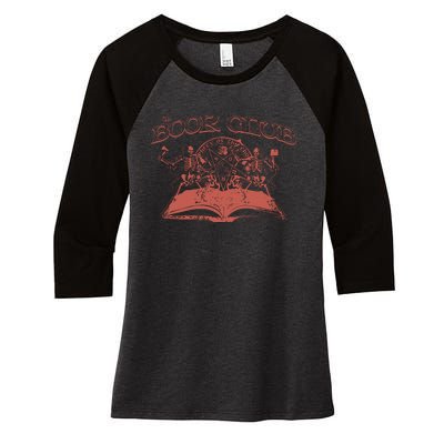 The Book Club Women's Tri-Blend 3/4-Sleeve Raglan Shirt