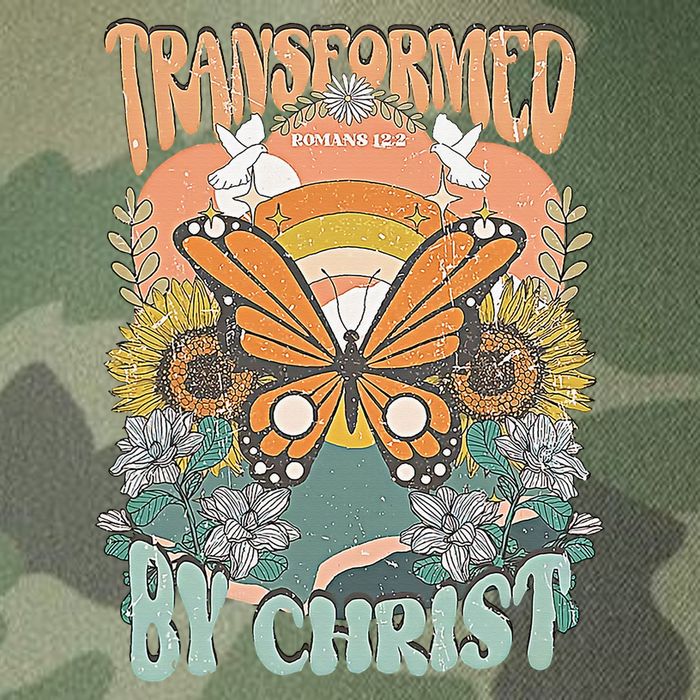 Transformed by Christ Boho christian Trendy Christian  Legacy Tie Dye Trucker Hat