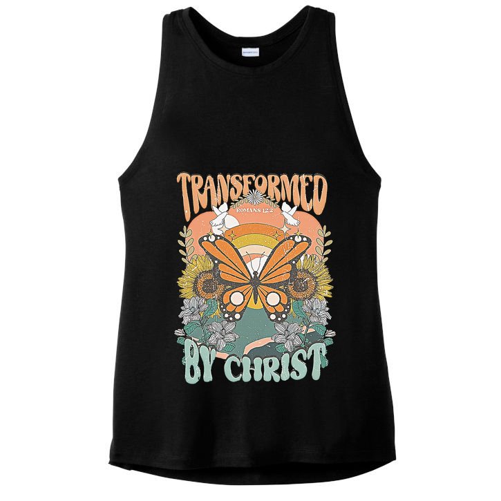 Transformed by Christ Boho christian Trendy Christian  Ladies PosiCharge Tri-Blend Wicking Tank