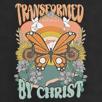 Transformed by Christ Boho christian Trendy Christian  Garment-Dyed Fleece Hoodie