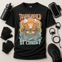 Transformed by Christ Boho christian Trendy Christian  Performance Shirt