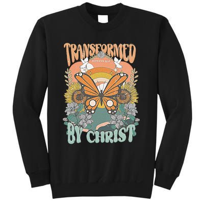 Transformed by Christ Boho christian Trendy Christian  Sweatshirt
