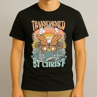 Transformed by Christ Boho christian Trendy Christian  T-Shirt