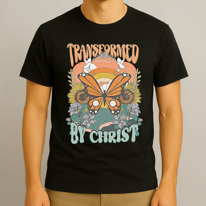 Transformed by Christ Boho christian Trendy Christian  T-Shirt