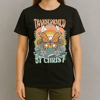 Transformed by Christ Boho christian Trendy Christian  T-Shirt