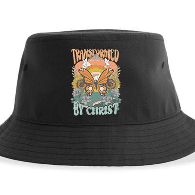 Transformed by Christ Boho christian Trendy Christian  Sustainable Bucket Hat