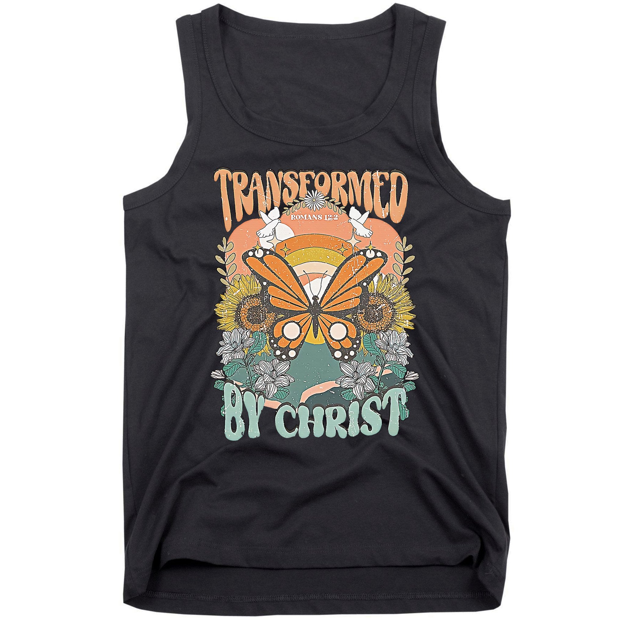 Transformed by Christ Boho christian Trendy Christian  Tank Top