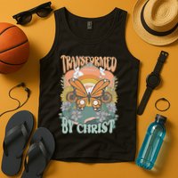 Transformed by Christ Boho christian Trendy Christian  Tank Top