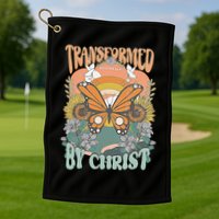 Transformed by Christ Boho christian Trendy Christian  Golf Towel