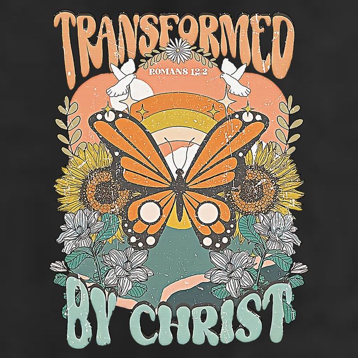 Transformed by Christ Boho christian Trendy Christian  Golf Towel