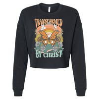 Transformed by Christ Boho christian Trendy Christian  Cropped Pullover Crew