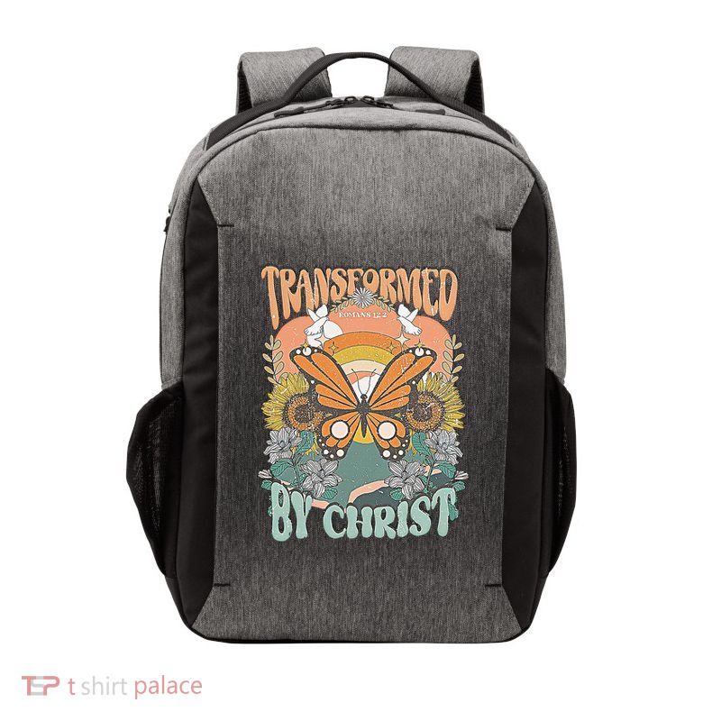 Transformed by Christ Boho christian Trendy Christian  Vector Backpack