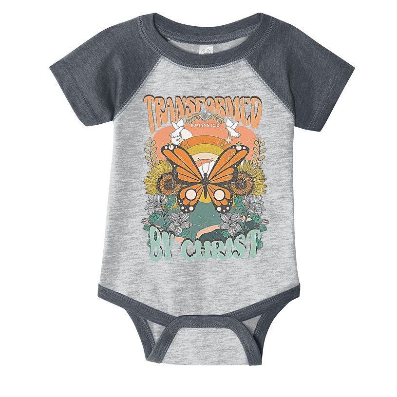 Transformed by Christ Boho christian Trendy Christian  Infant Baby Jersey Bodysuit