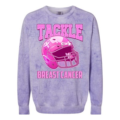 Tackle Breast Cancer Awareness Football Helmet Colorblast Crewneck Sweatshirt