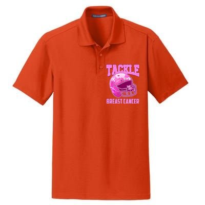 Tackle Breast Cancer Awareness Football Helmet Dry Zone Grid Polo