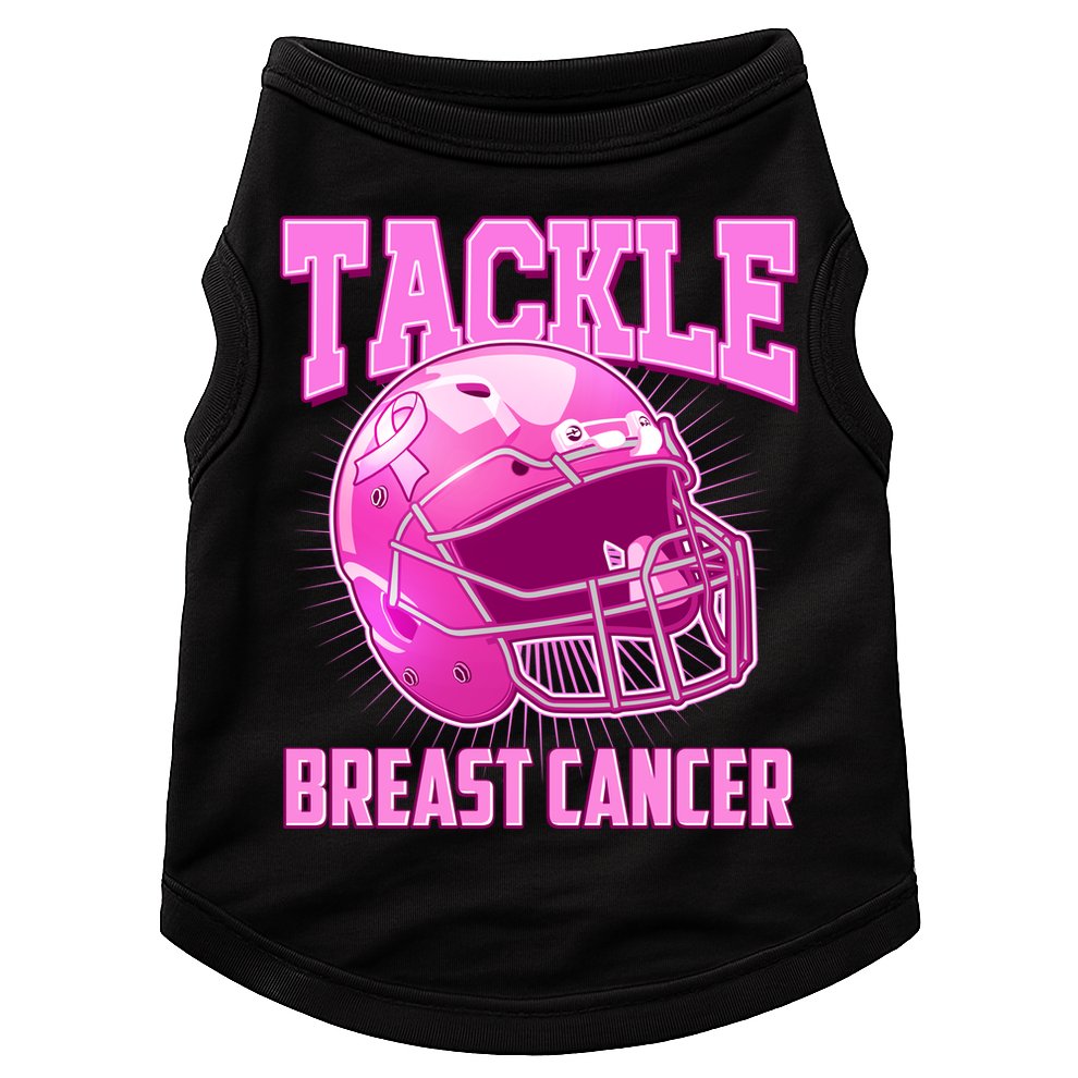 Tackle Breast Cancer Awareness Football Helmet Doggie Tank