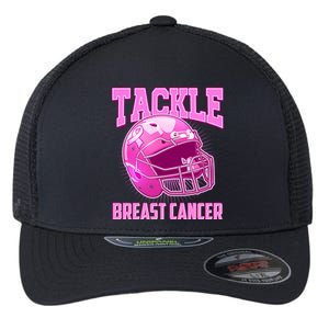 Tackle Breast Cancer Awareness Football Helmet Flexfit Unipanel Trucker Cap