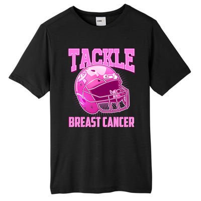 Tackle Breast Cancer Awareness Football Helmet Tall Fusion ChromaSoft Performance T-Shirt