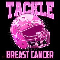Tackle Breast Cancer Awareness Football Helmet Baby Bodysuit