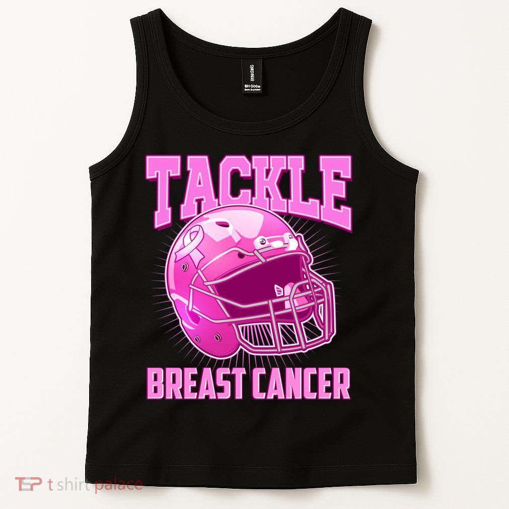 Tackle Breast Cancer Awareness Football Helmet Tank Top