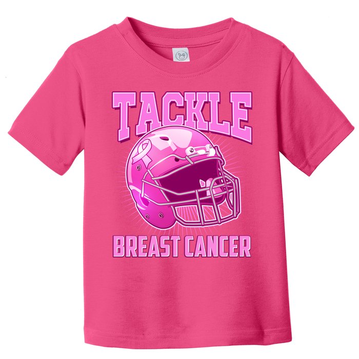 Tackle Breast Cancer Awareness Football Helmet Toddler T-Shirt
