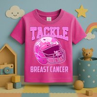 Tackle Breast Cancer Awareness Football Helmet Toddler T-Shirt