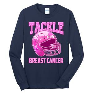 Tackle Breast Cancer Awareness Football Helmet Tall Long Sleeve T-Shirt